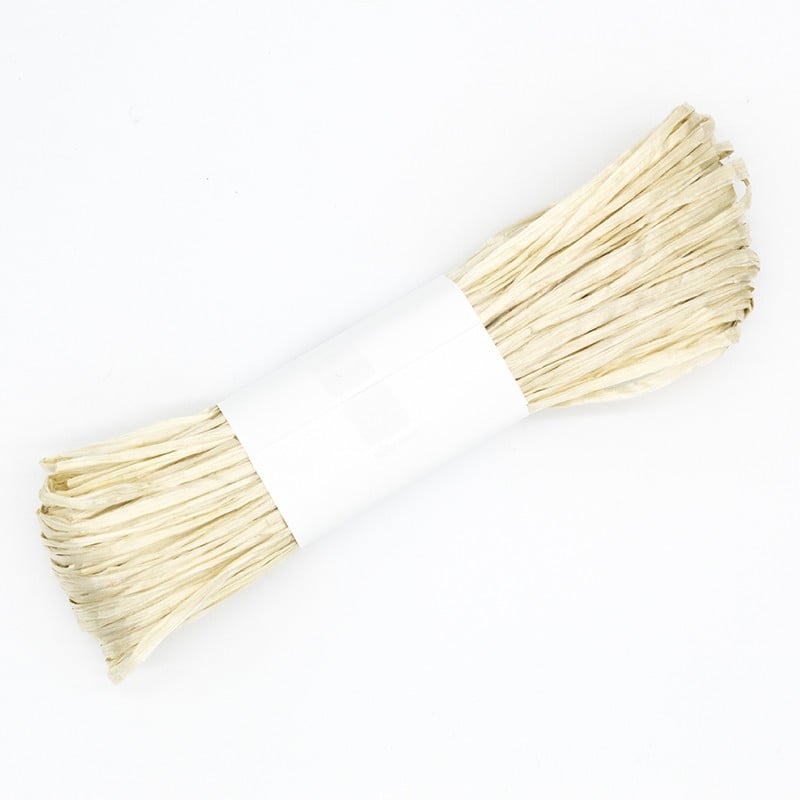 RAFIA SYNTHÉTIQUE EN MORCEAUX 200 gr - couleur blanche