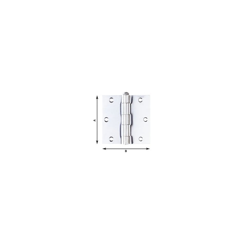 CERNIERA INOX EXTRA PESANTI 75x75 mm