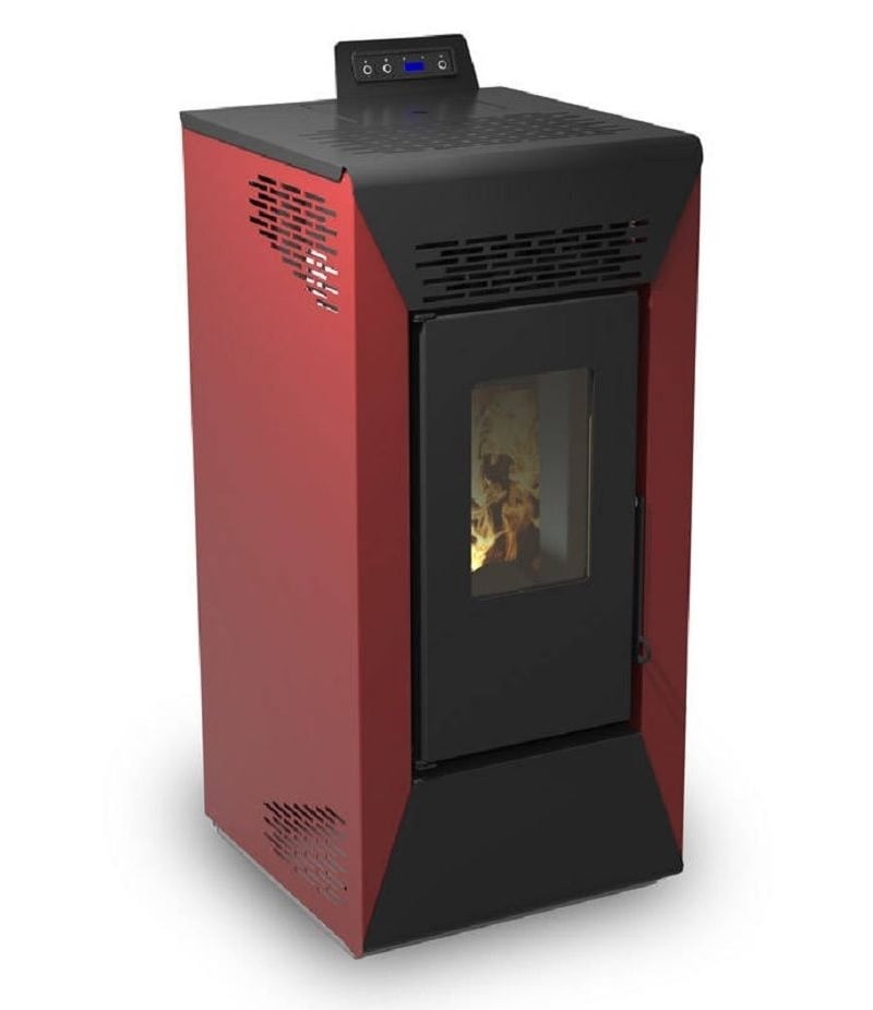 STUFA A PELLET 'ROXY' Kw 7,87 - Colore Bordeaux