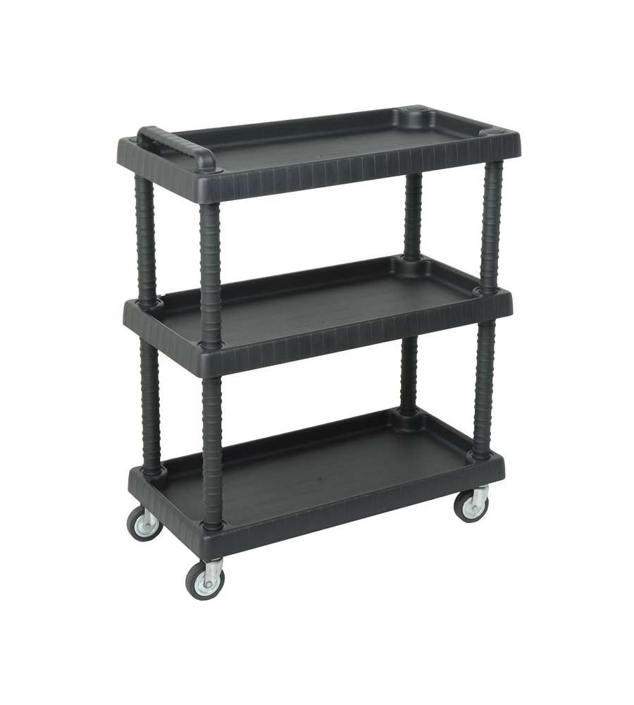 CARRELLO PORTAUTENSILI IN PLASTICA 3 RIPIANI cm 75x37,5x92h