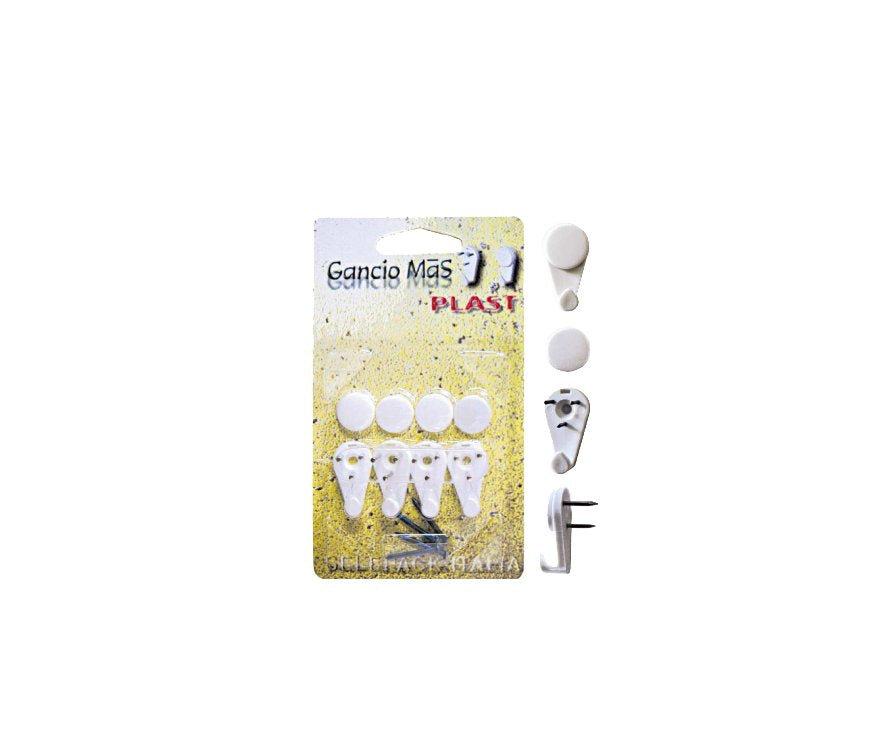 GANCI PER QUADRI 'MAS PLAST' Blister 4 pezzi