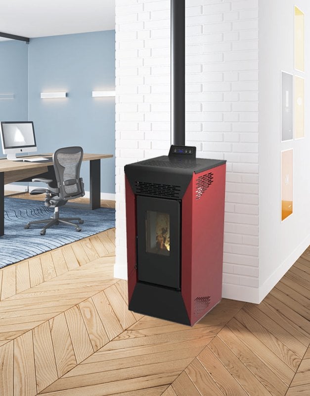 STUFA A PELLET 'STAR' Kw 8,74 - Colore Bordeaux