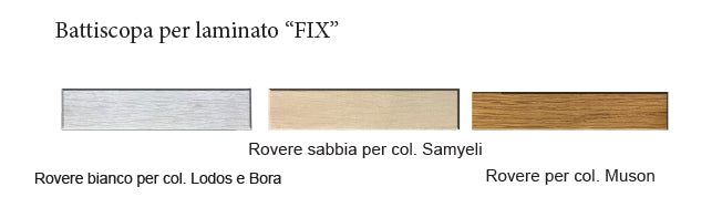 BATTISCOPA PER LAMINATO 'FIX' Colore Rovere sabbia per Colore Samyeli