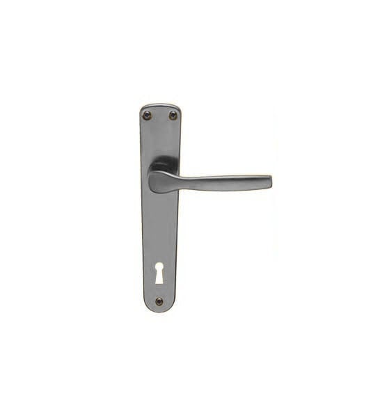 MANIGLIA 'GINEVRA' CON PLACCA Foro Yale - Argento