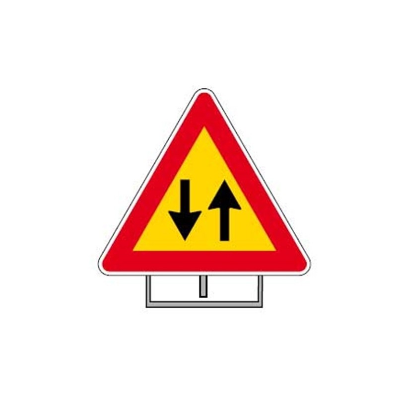 SEGNALE CANTIERE FIG.387 'DOPPIO SENSO DI CIRCOLAZIONE' 90 cm