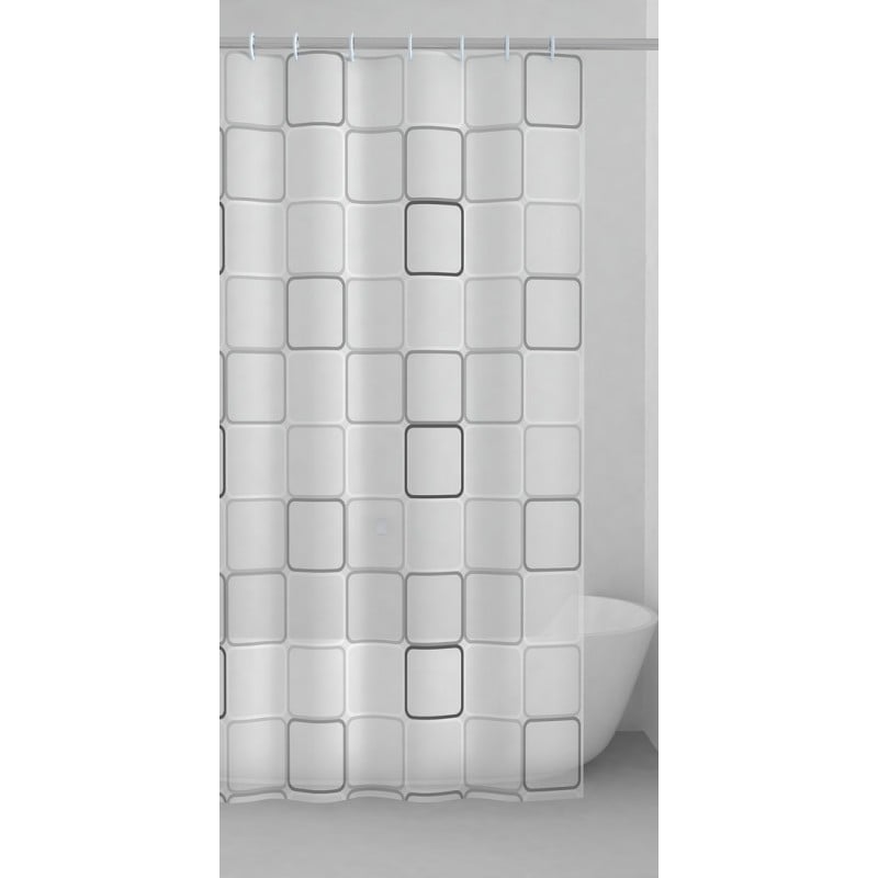 TENDA DOCCIA IN PEVA 'DOMINO' 240x200 cm Grigia