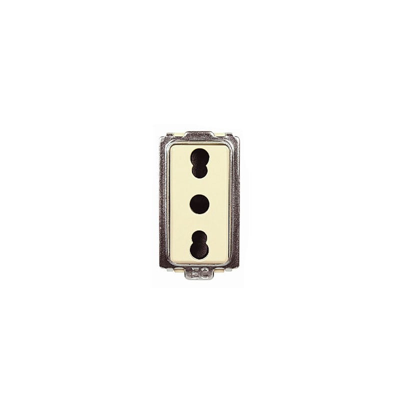 Zweifachsteckdose 'Rund' 10/16A 250V 2P+T
