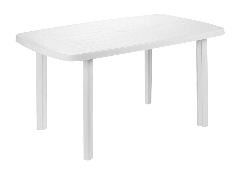 ZUSAMMENSTELLBARER OVALER TISCH „FARO“ 137x85x72h cm – Farbe Weiß