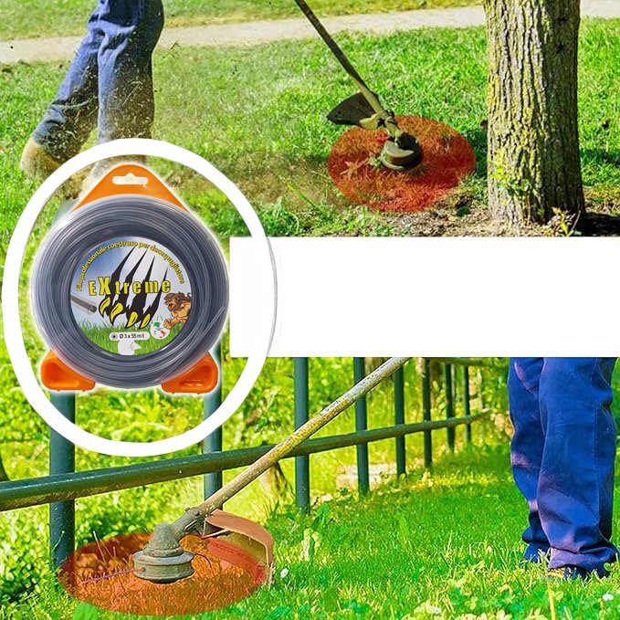 FILO PER DECESPUGLIATORE PROFESSIONALE CO-ESTRUSO QUADRO 'EXTREME' 3,0 mm x 45 mt