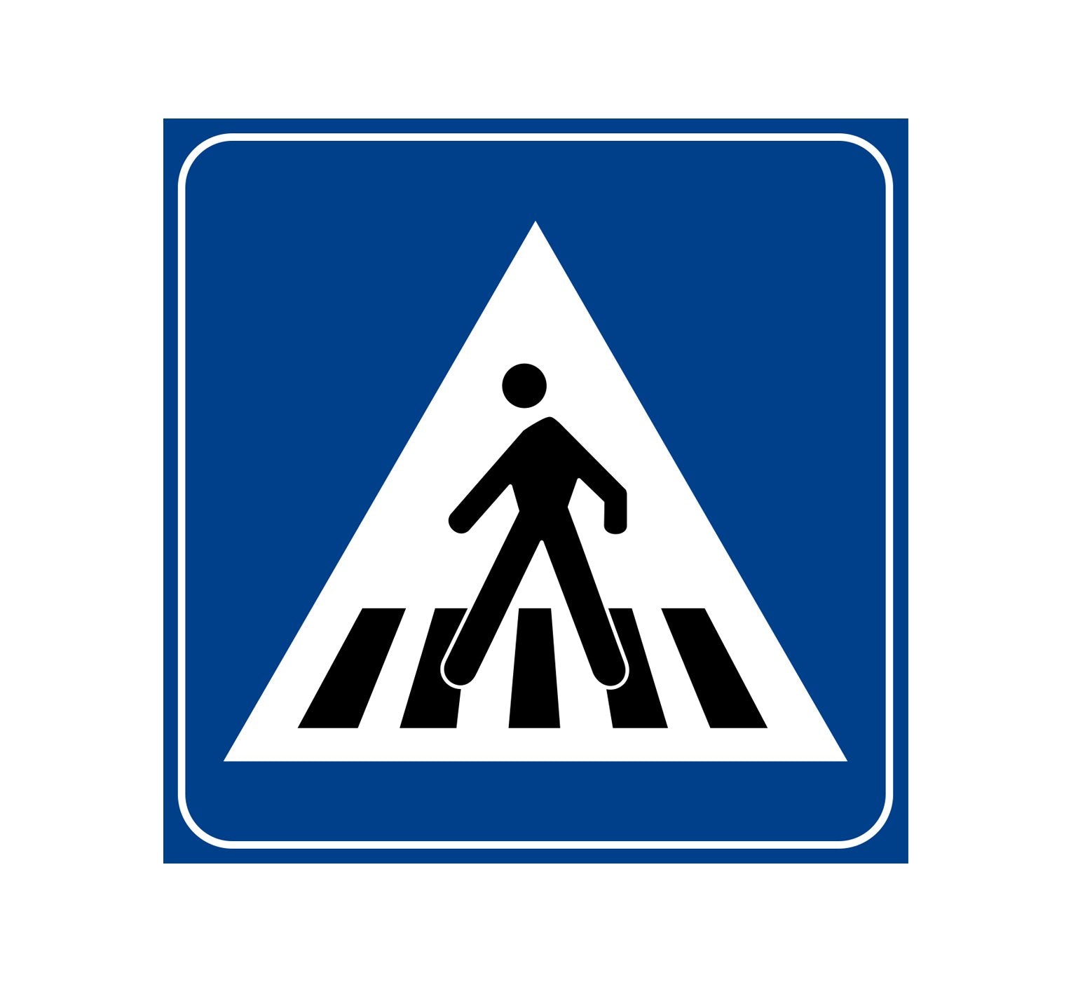 PANNEAU DE SIGNALISATION ROUTIÈRE FIG. 303 « PASSAGE PIÉTON » Ø 60 cm