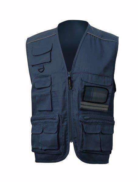 GILET MULTI-POCHES BLEU Taille M (48-50)
