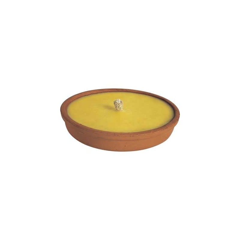FIACCOLA ALLA CITRONELLA IN TERRACOTTA Ø 14x4h cm