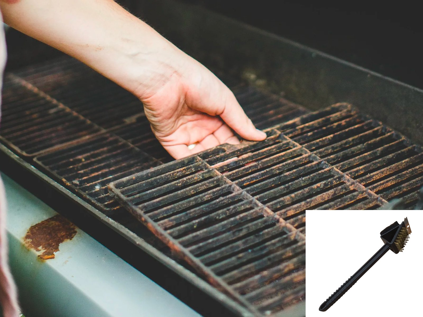 SPAZZOLA DOPPIA PER BARBECUE 'CARDINALE'  35,5 cm