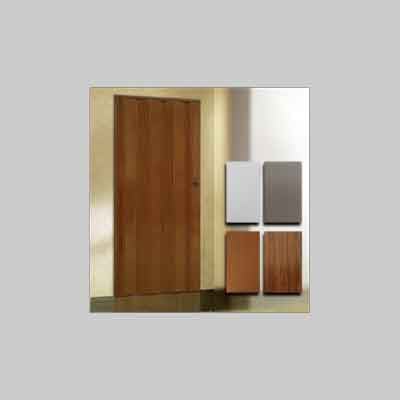 PORTA A SOFFIETTO EFFETTO LEGNO 82x214 cm - Colore Noce