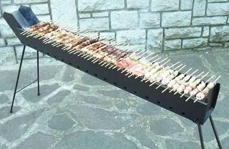 CUOCI SPIEDINI A CARBONELLA 'FILOTEO' 80x14x65h cm