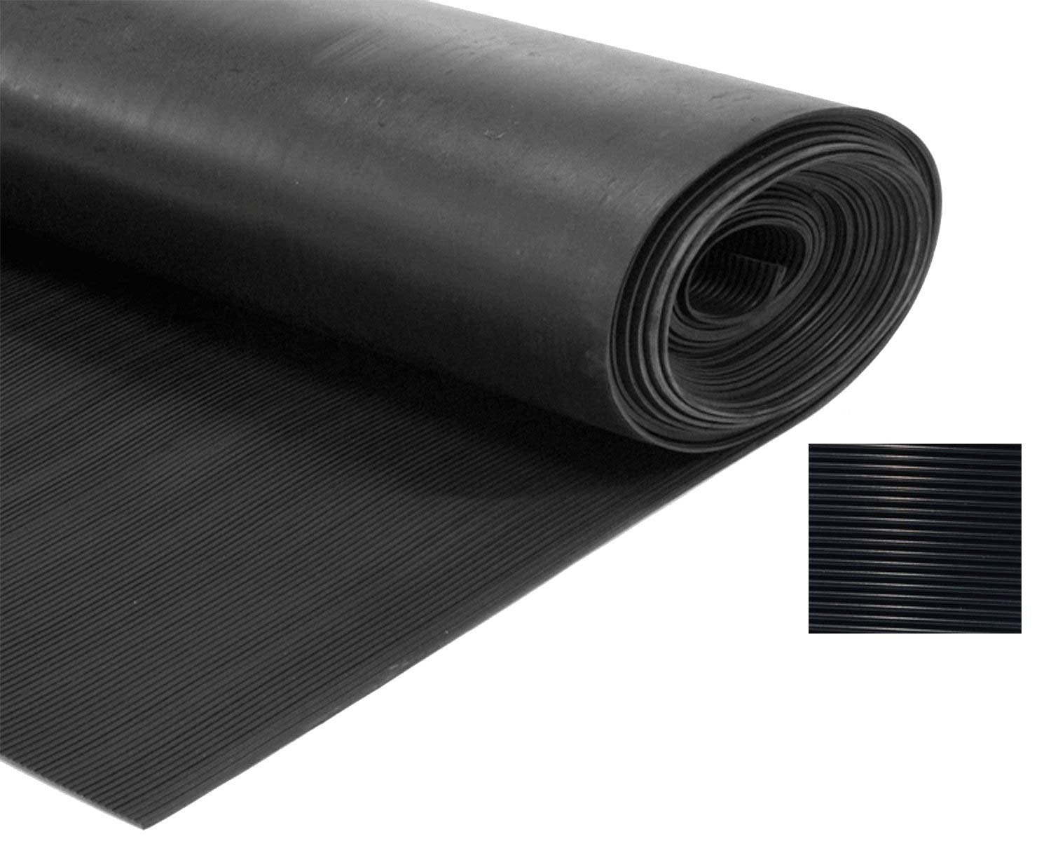 TAPIS EN CAOUTCHOUC 1000 RAINURES H. 1,25 x 15 m