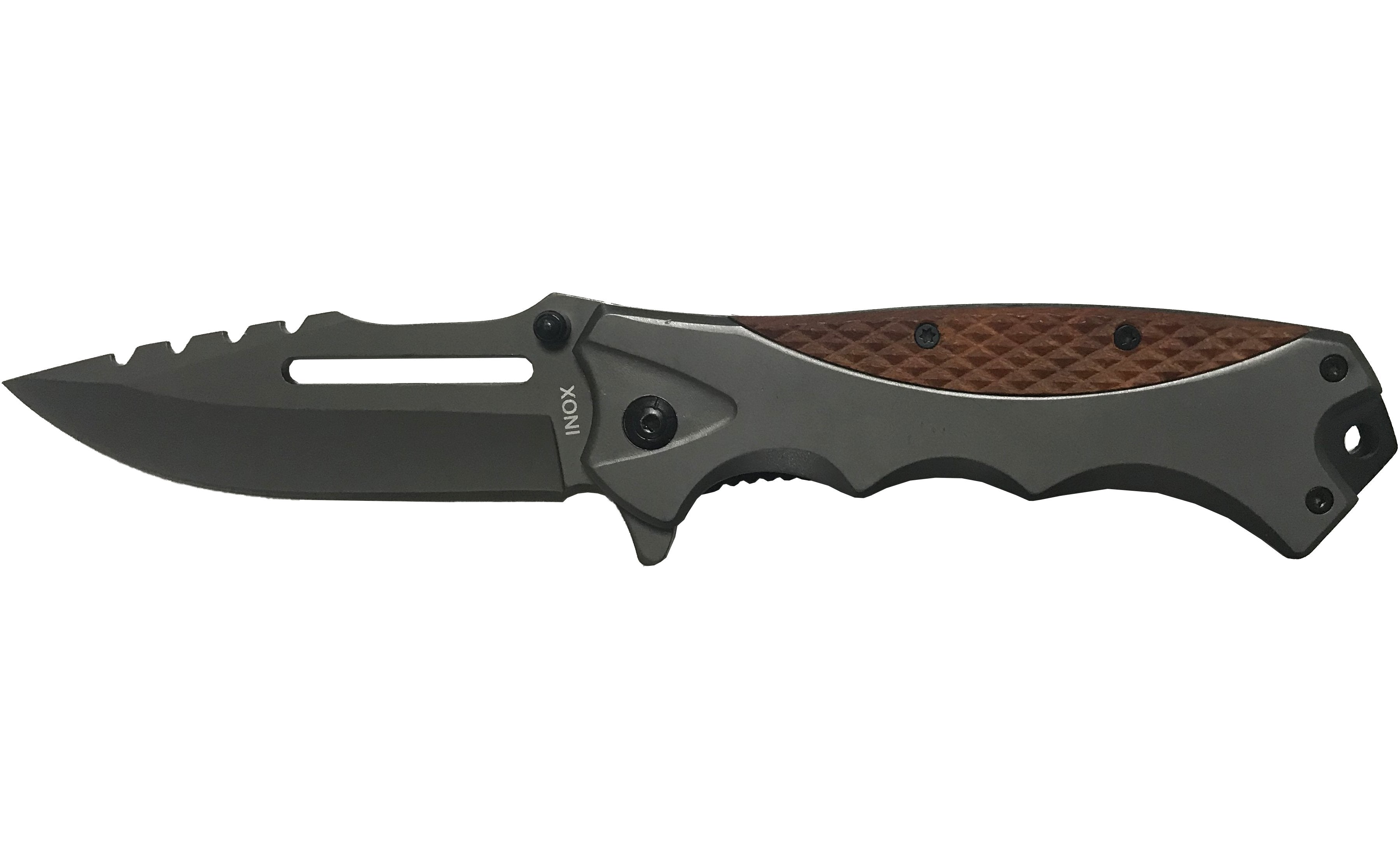 COLTELLO DA TASCA MANICO LEGNO7ALLUMINIO '26565' AUSONIA 21 cm
