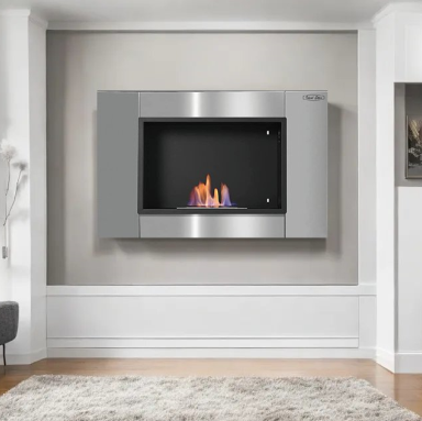 CAMINETTO A BIOETANOLO 'SILVER' CARDINALE 80x14x54h cm