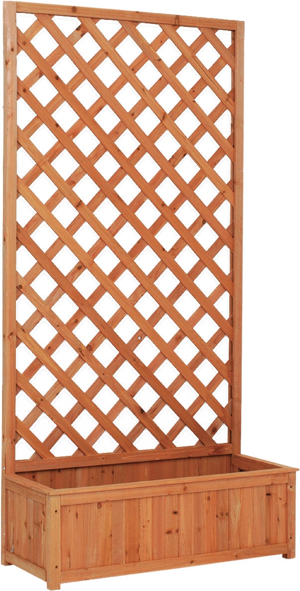 PANNELLO GRIGLIATO 'RETTANGOLARE' CON FIORIERA cm 90x40x180h