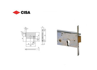 SERRATURA ELETTRICA DA INFILARE A CILINDRO DA FASCIA ART. 14010/14011 CISA E58 Dx - Frontale 20 mm -