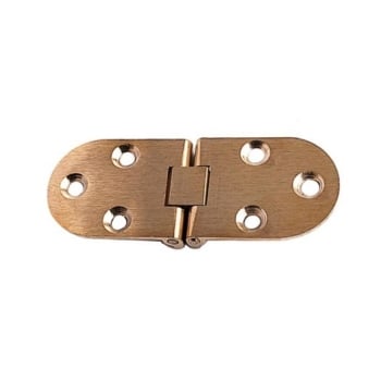 CERNIERA A BISCOTTO 80x30 mm senza fermo - Bronzata