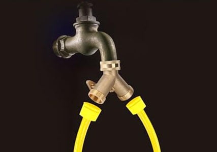 PRESA RUBINETTO DOPPIA USCITA IN OTTONE CARDINALE F 3/4" x M 3/4" x M 3/4"