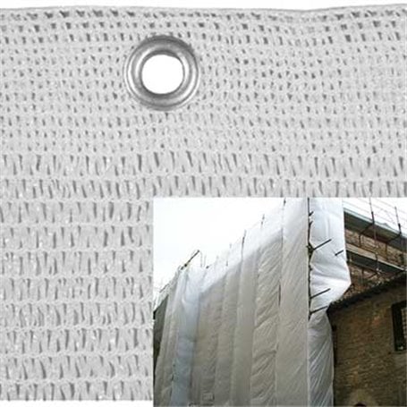 RETE PROTETTIVA PER PONTEGGI BIANCA 1,8x10 mt