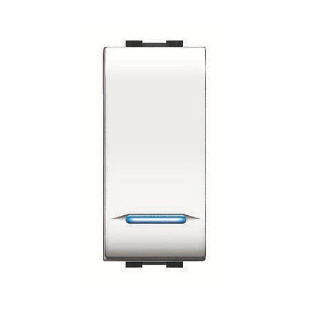 INTERRUTTORE UNIPOLARE ILLUMINABILE 'MYLIFE' 16Ax 250V - Bianco