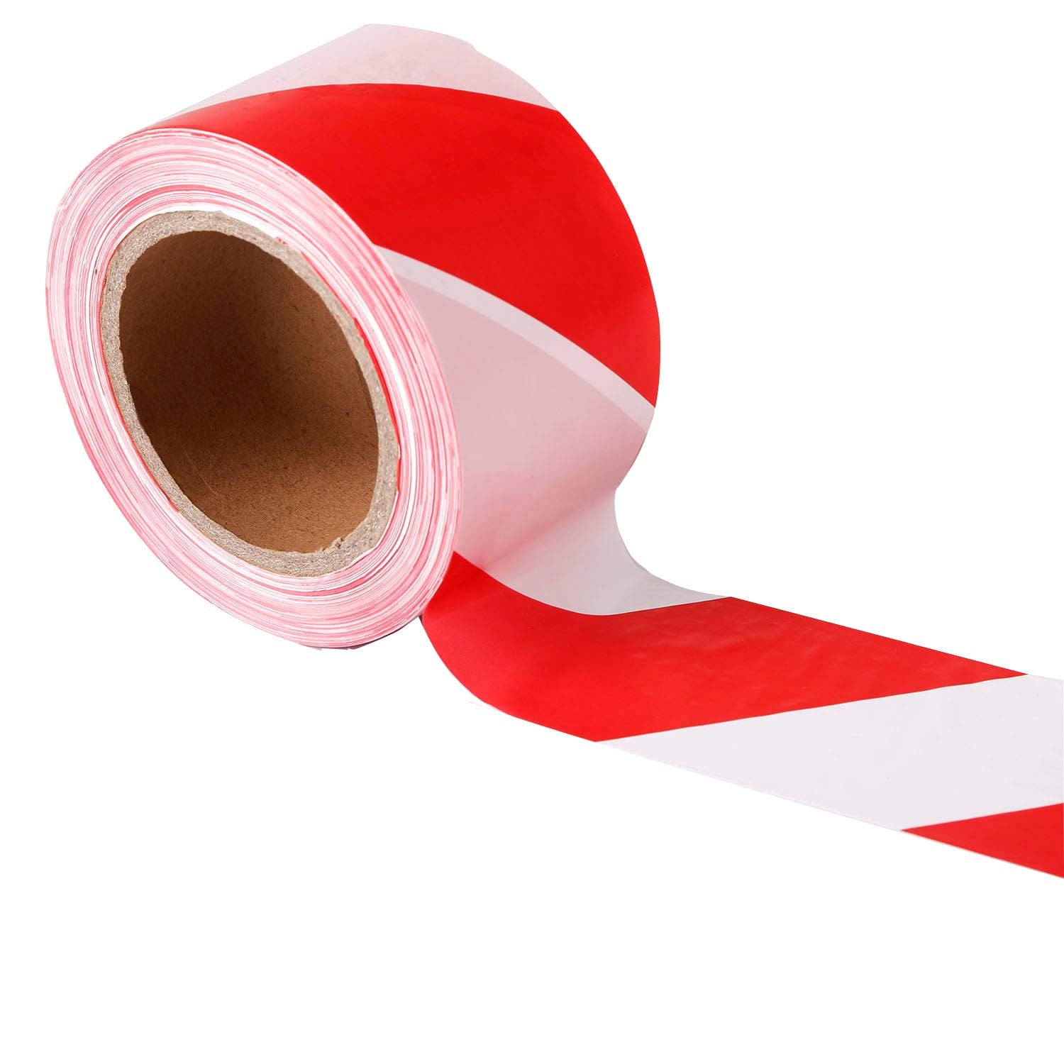 NASTRO SEGNALETICO ADESIVO 50 mm x 33 mt - Colore bianco/rosso