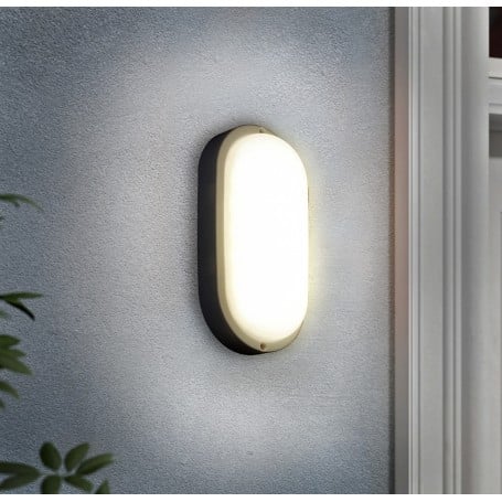 PLAFONIERA OVALE 'EFESTO' Colore Nero