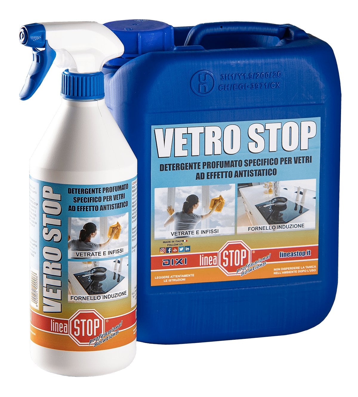 DETERGENTE PER VETRI 'VETRO STOP' 750 ml