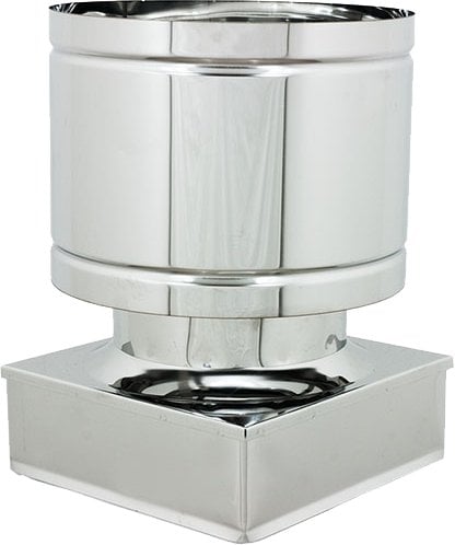 WINDDICHTER EDELSTAHL-KAMINAUFSATZ, VIERKANT, 320x320 mm