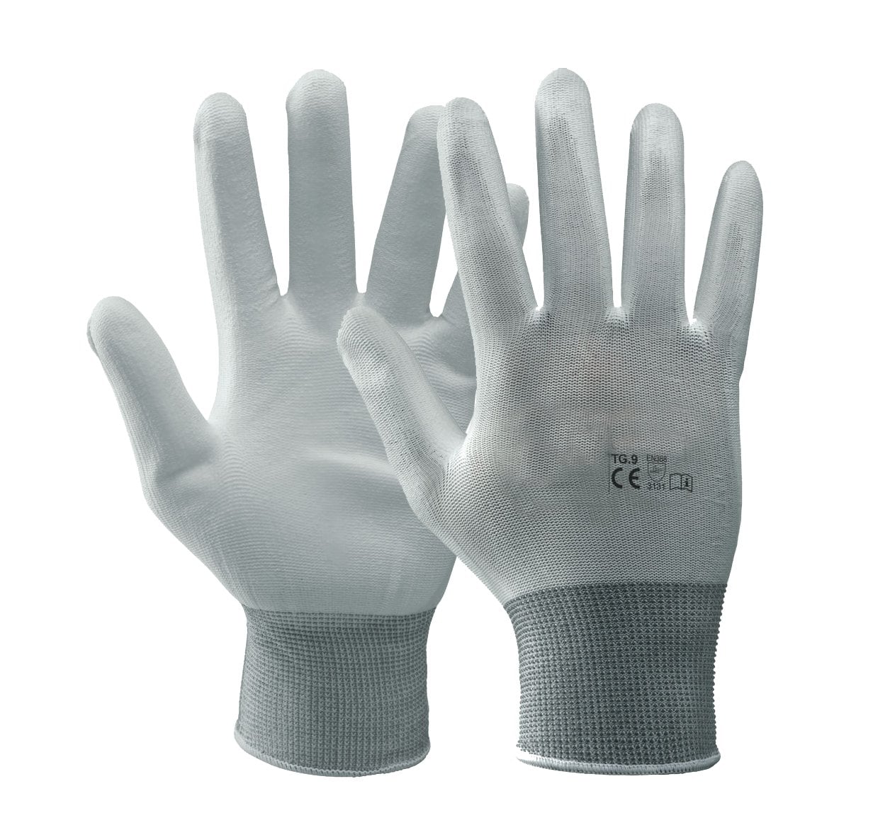 GANTS POLYESTER/POLYURÉTHANE BLANCS Taille 8