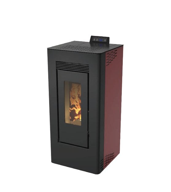 STUFA A PELLET CANALIZZATA 'CLEVER' Kw 11,61 - Colore Bordeaux