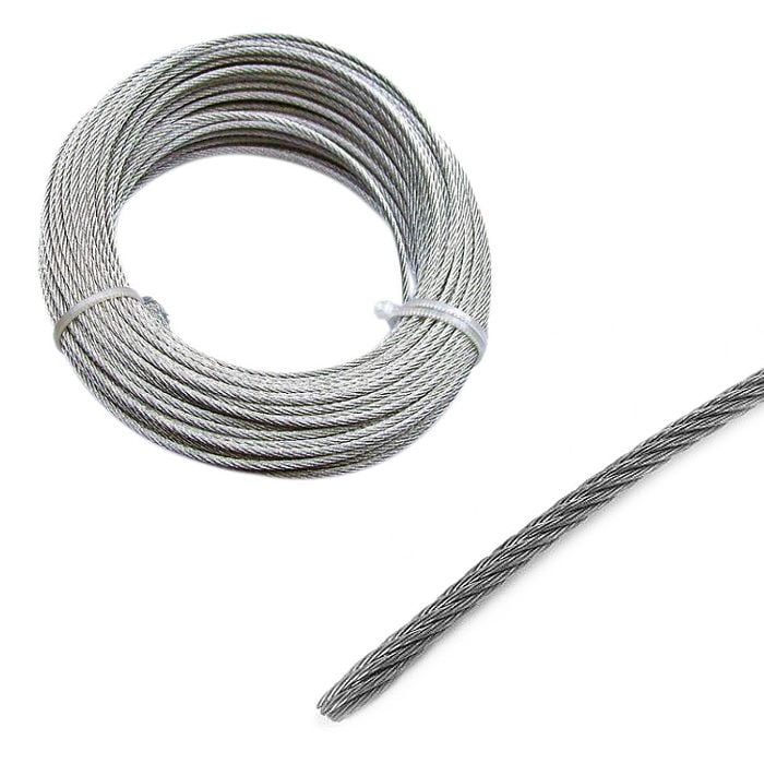 FUNE ACCIAIO INOX Ø 4 mm - rotolo 10 mt