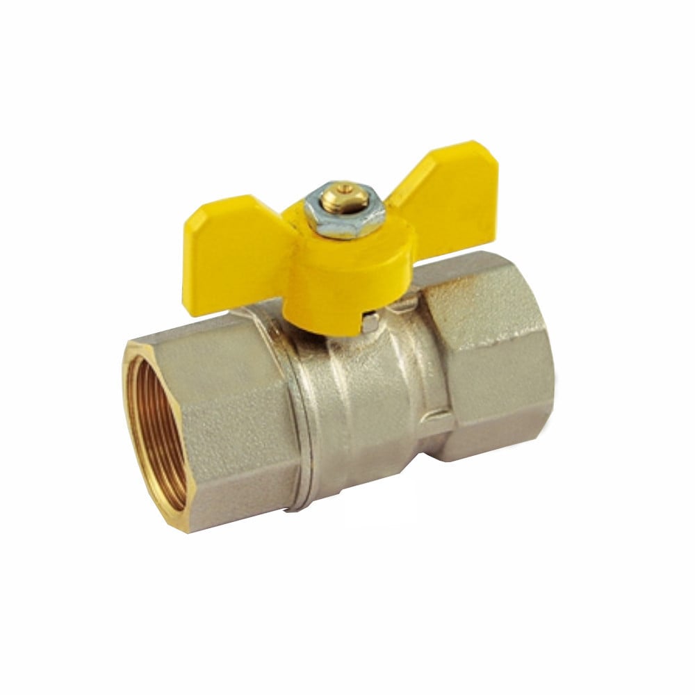 VALVOLA A SFERA PER GAS F.F. A FARFALLA  1"