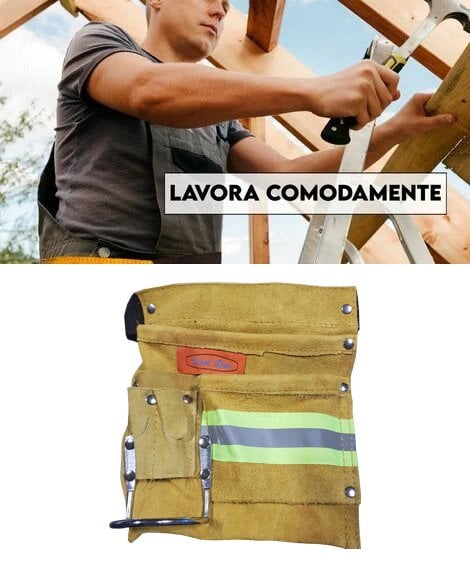 BORSA PER CARPENTIERE IN PELLE CARDINALE