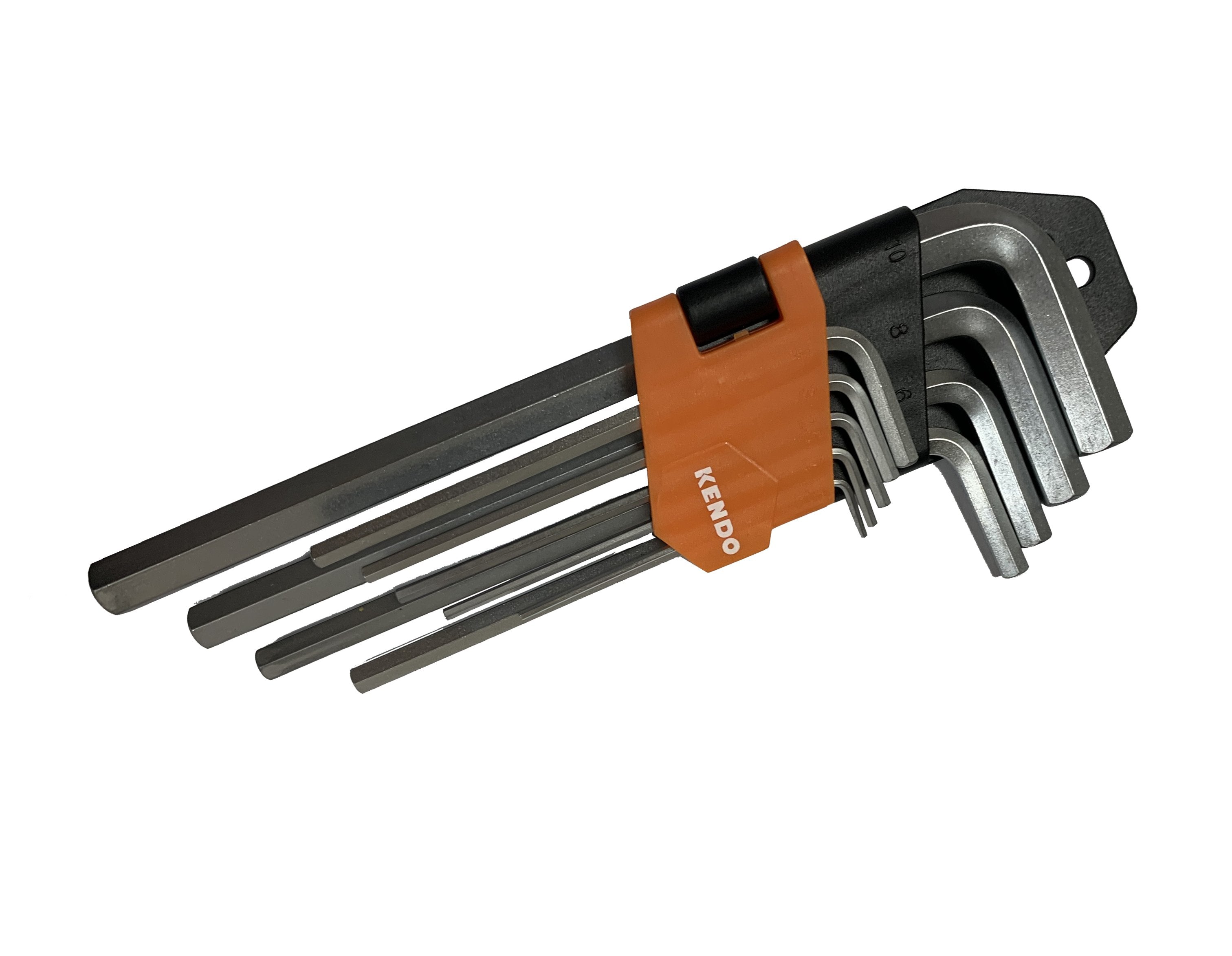 SET CHIAVI MASCHIO ESAGONALI LUNGHE KENDO 9 PEZZI 1,5;2;2,5;3;4;5;6;8;10 mm
