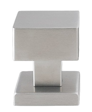 POMOLO FISSO INOX 'QUADRO' 50x50x23 mm  - Colore Inox satinato