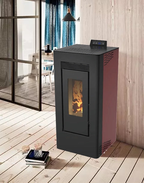 STUFA A PELLET CANALIZZATA 'CLEVER' Kw 11,61 - Colore Bordeaux