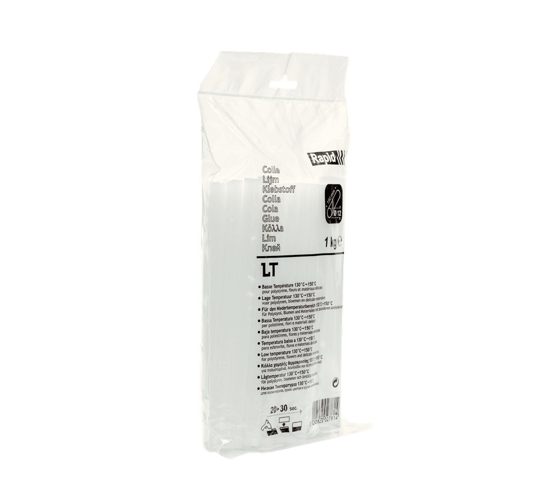 COLLA TERMOFUSIBILE RAPID Ø 12 x 190 mm, confezione 1 kg - Trasparente