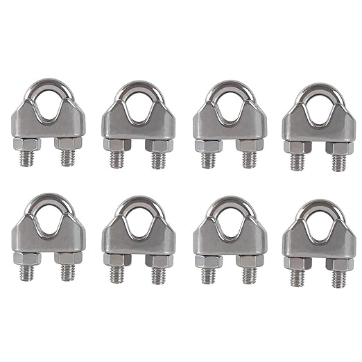 MORSETTO PER FUNI INOX 8 mm