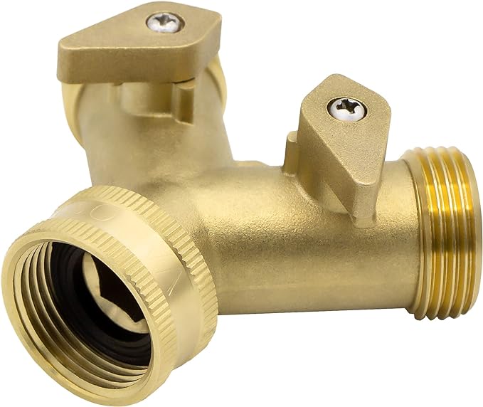 PRESA RUBINETTO DOPPIA USCITA IN OTTONE CARDINALE F 3/4" x M 3/4" x M 3/4"