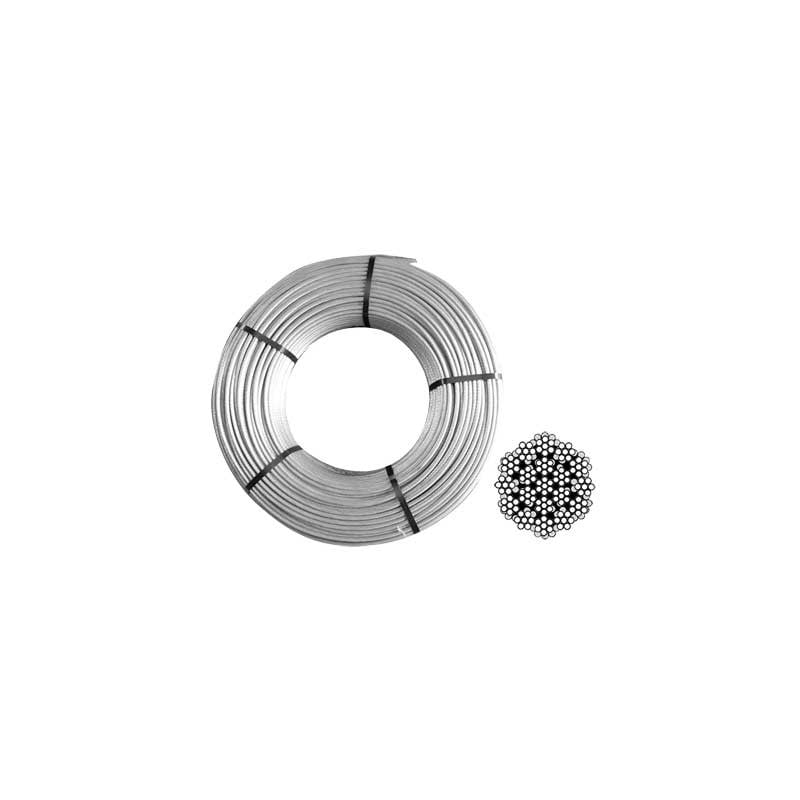 CÂBLE ACIER GALVANISÉ COMMERCIAL Ø 5 mm - rouleau 10 mt