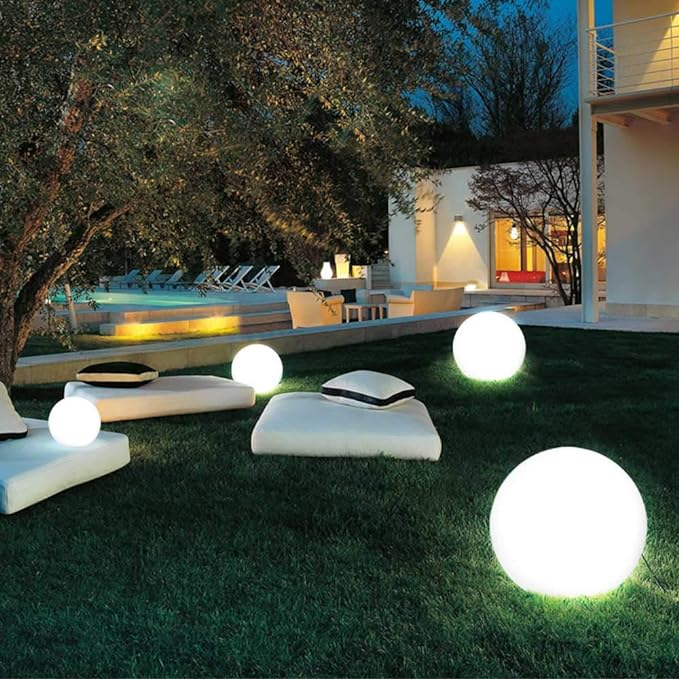 LAMPE SPHÉRIQUE OVALE EXTÉRIEURE BLANCHE Ø 250 mm