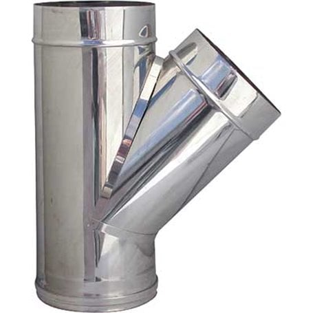 RAUCHROHR-T-STÜCK 135° FÜR ABGASROHRE Ø 180 mm