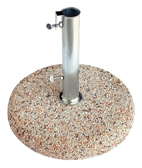 BASE TONDA IN GRANIGLIA PER OMBRELLONE Ø 55 cm - Tubo Ø 55/52 mm - 35Kg