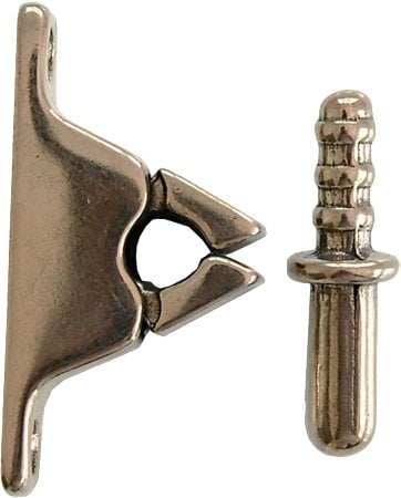 PINZA FERMAPORTE CON INCONTRO Ottone lucido