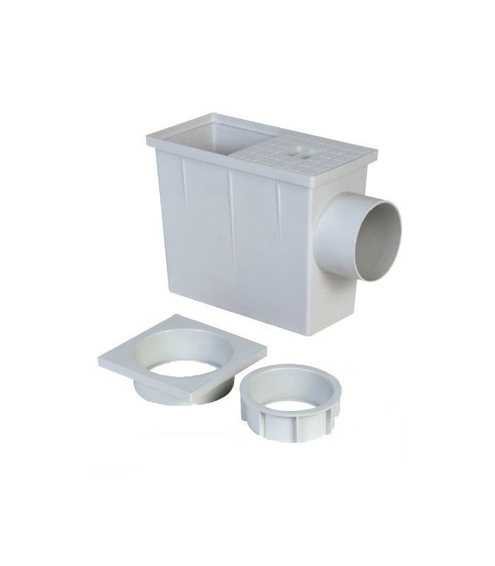 POZZETTO PLUVIALE R. QUADRO 80x80/100x100 mm - scarico Ø 100 mm