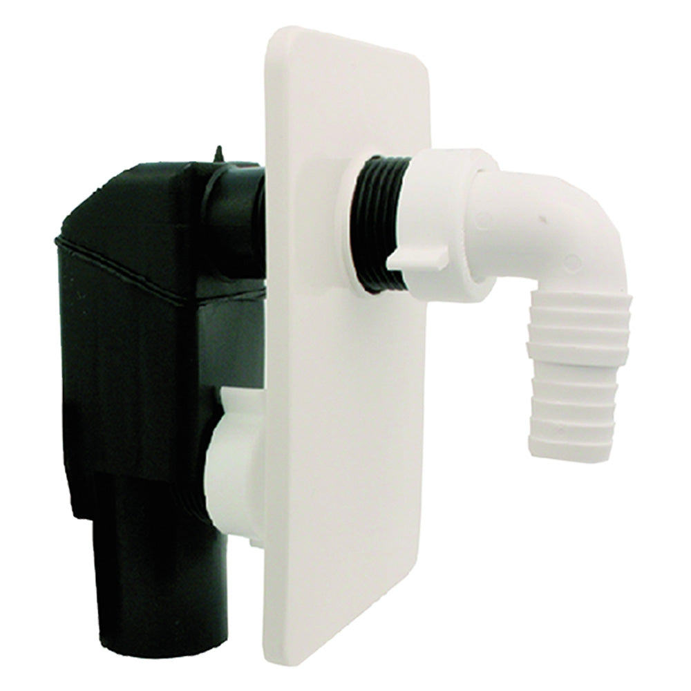SIPHON ENCASTRE plaque blanche - polyprop. vierge